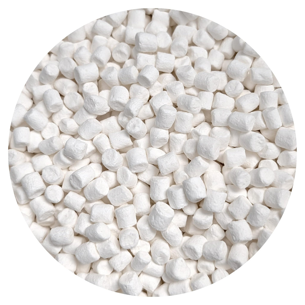 THE HAMPTON CANDY COMPANY dehydrated vanilla marshmallows in a 1 lb bag for versatile use