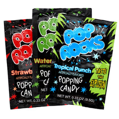 The Hampton Candy Company Pop Rocks 3-pack packaging perfect for party favors.