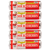 The Hampton Candy Company Regal Crown Roll Sour Cherry pack showing five rolls for sharing.