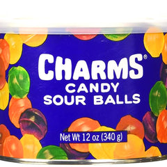 The Hampton Charms Sour Balls in a resealable tin for easy snacking.