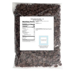 Hampton Distribution dark chocolate chips ready as a premium baking ingredient.
