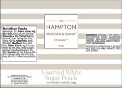 The Hampton Edible Pearls cake decorating scene with white sugar pearls.