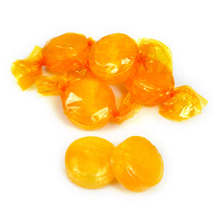 The Hampton Popcorn Company butterscotch discs, individually wrapped for sharing at gatherings.