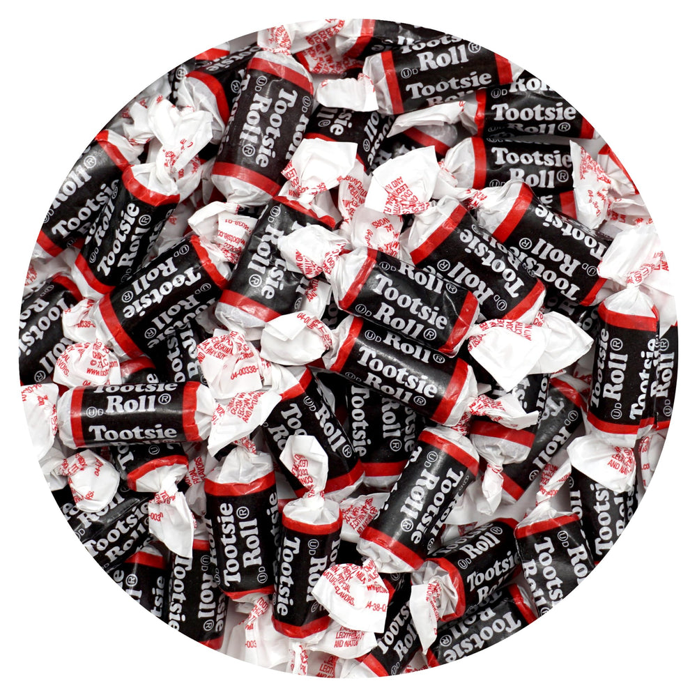The Hampton Popcorn Company Tootsie Roll Midgees 2lb bulk bag, nostalgic chocolate chews for sharing.