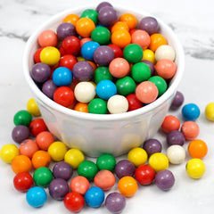 the hampton popcorn company mini gumballs arranged in a colorful bowl for display