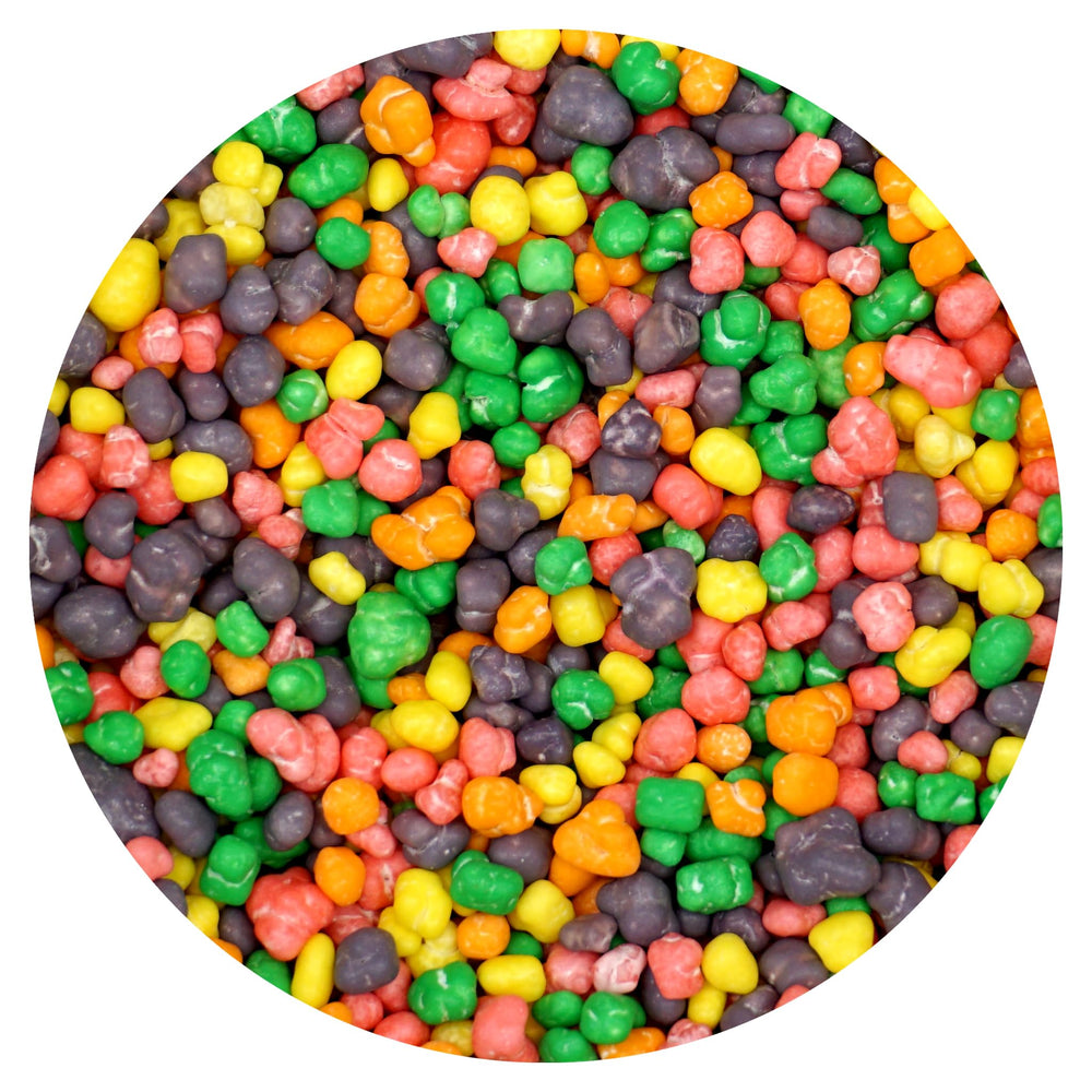 The Hampton Popcorn Company Nerds Rainbow bulk bag close-up, ideal for party snack displays