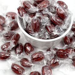 The Hampton Popcorn Company Root Beer Barrels bulk 1 lb bag contains approximately 65 pieces.