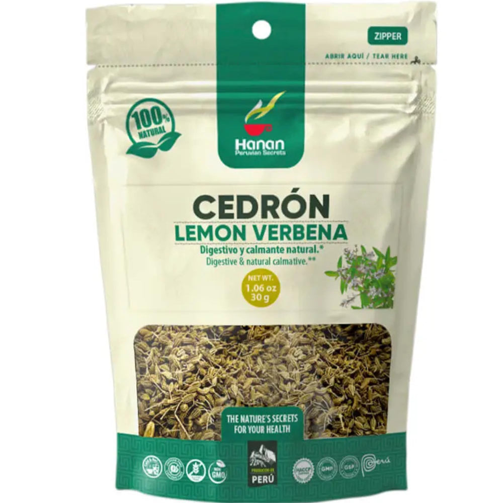 Hanan Lemon Verbena tea leaves ready for brewing with bright citrus aroma