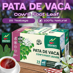 Close-up of cow's foot leaves used in Hanan Pata de Vaca for a natural brew.