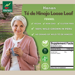 Hanan Peruvian Secrets Hinojo tea cup steaming for a calming moment.