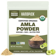 HANDPICK Amla Powder resealable pouch for easy storage and freshness