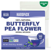 HANDPICK Butterfly Pea Tea bags in eco-friendly packaging for pure, dye-free brew
