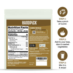 HANDPICK whole cumin seeds closeup show earthy, nutty aroma ideal for curries and beans