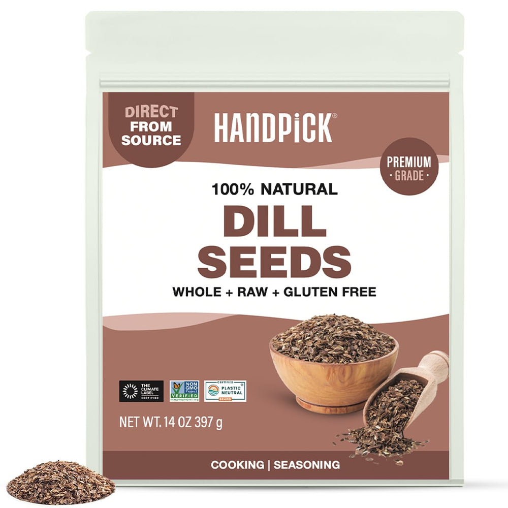 HANDPICK Dill Seeds in 397g pack for crisp, flavorful pickles.