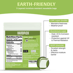 HANDPICK fennel seeds 397g packaging highlighting pantry freshness