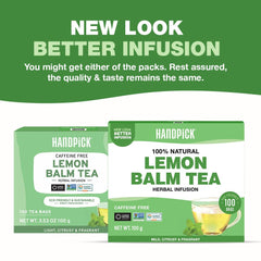 HANDPICK dried lemon balm leaves close-up, showing natural freshness and color.