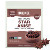 HANDPICK Star Anise Whole Pods on a board for aromatic cooking and teas.