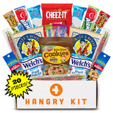 Hangry Kit Mega Care Pack box front—ready-to-gift packaging for college care packages.