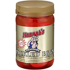 Hannah's Ready To Eat Pickled Eggs quart jar, convenient snack for lunch and on-the-go