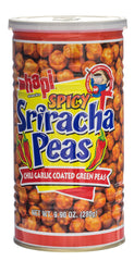 HAPI Spicy Sriracha Peas can, bold on-the-go snack with tangy heat