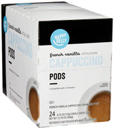 Happy Belly Cappuccino pods front view ready for use with vanilla aroma