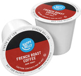 Happy Belly dark roast coffee pods for Keurig, bold aroma and smooth finish