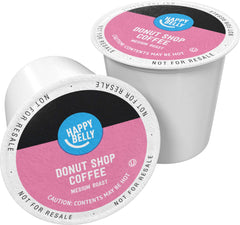 Packaging image of Happy Belly Donut Style pods showing a 100-count box.