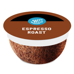 Happy Belly Espresso Roast pods box for home use, 96-count package