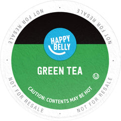 Happy Belly green tea pods closeup highlighting fresh leaf texture.