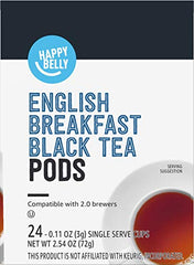 Happy Belly tea pods brew easily with 2.0 K-Cup brewers for a quick cup.