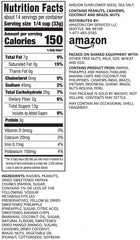 Happy Belly Tropical Trail Mix ingredients close-up highlighting nuts and tropical fruit for a satisfying crunch.