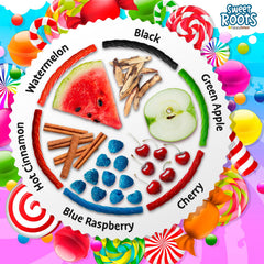 Happy Bites real fruit juice licorice, showcasing glossy strands and fruity aroma.