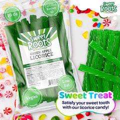 Happy Bites Sweet Roots open bag reveals jumbo licorice ropes for sharing.