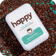 We Are Happy coffee light roast being poured into a cup