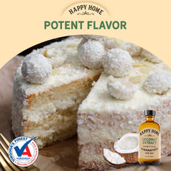 Happy Home coconut flavor ingredients view emphasizing natural flavors.