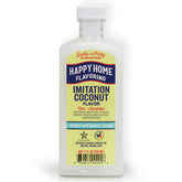 Happy Home imitation coconut flavoring bottle for tropical flavor in desserts.
