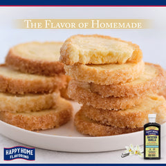 Kosher-certified Happy Home vanilla flavoring, safe for diverse kitchens.
