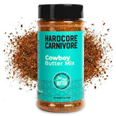 Hardcore Carnivore Cowboy Butter Mix packaging front hints at a Texas-inspired, bold flavor.