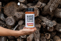 Hardcore Carnivore Sweet BBQ Seasoning on pork ribs for rich flavor
