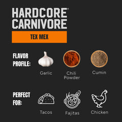 Pouring Hardcore Carnivore Tex Mex seasoning for quick flavor boost on meat.
