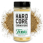 Hardcore Carnivore Texas Jalapeno Salt bottle enhances bold flavor for meals
