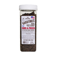 Hardtimes beef jerky ends and pieces in original flavor, ideal for on-the-go snacking.
