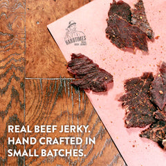 Hardtimes sliced, not pressed jerky reveals authentic texture you feel.