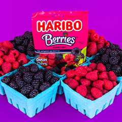 HARIBO Berries Gummi Candy serving idea image shows shareable snack for gatherings.