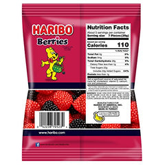 Close-up of HARIBO Berries Gummies highlights crunchy outer layer.