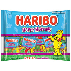 Haribo Easter Happy Hoppers gummi candy bag offers fruity flavors for sharing