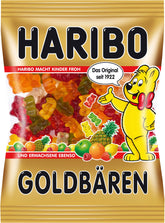 Haribo Goldbaren pack 6x200 g, colorful gummies ready to share.