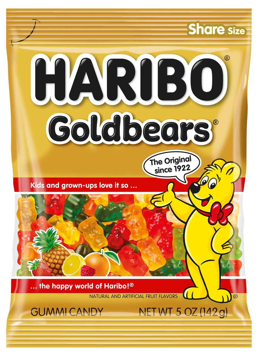 HARIBO Goldbears bag collection for sharing and everyday snacking.