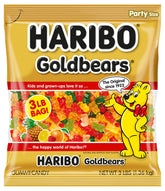 Haribo Goldbears Pineapple flavor clear bears, fruity party snack.