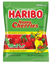 HARIBO Happy Cherries bag front, inviting family snack and on the go.